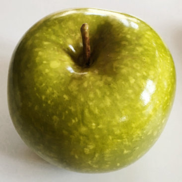 Hyperrealism painting apple